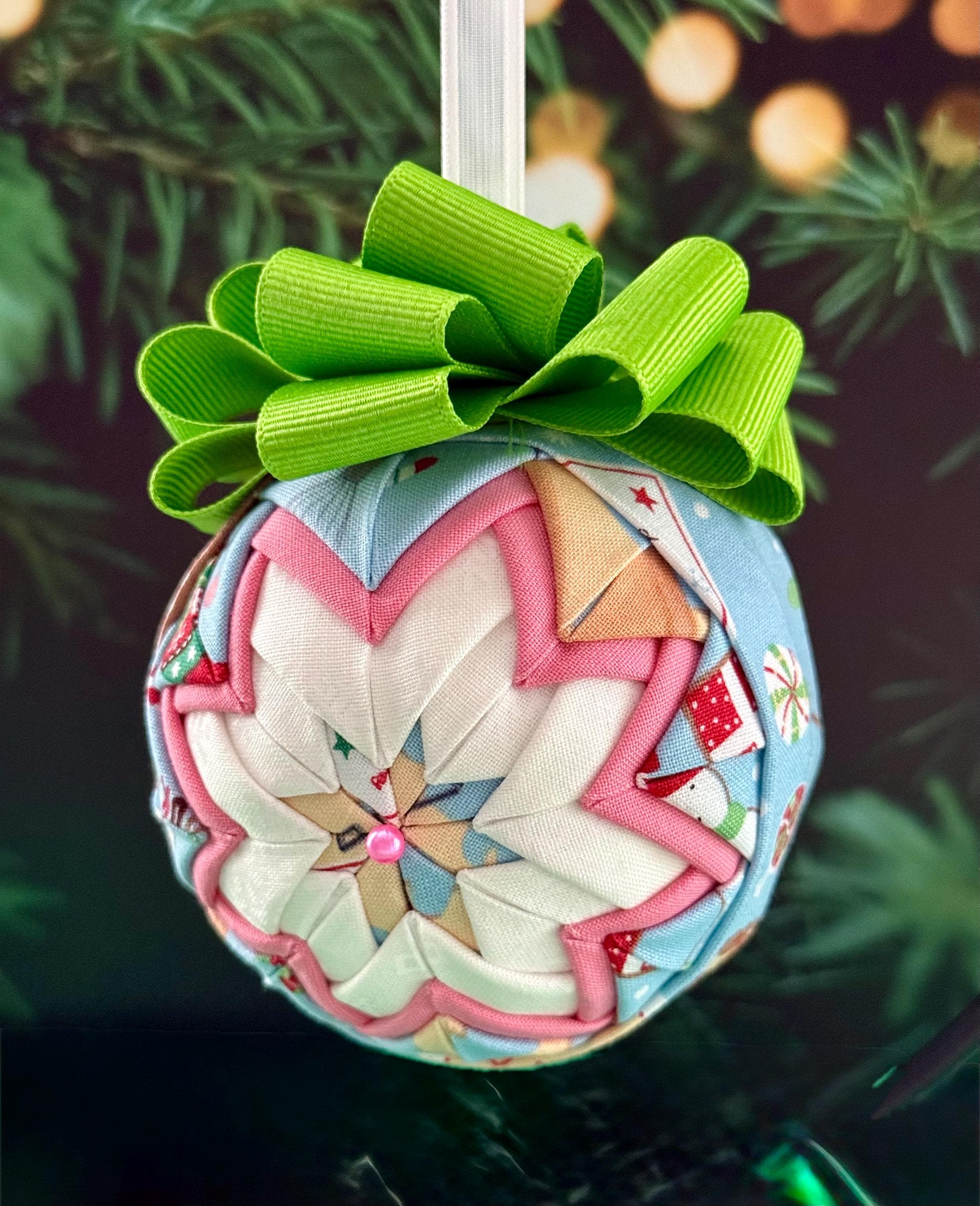 Quilted Ball Ornament - Etsy