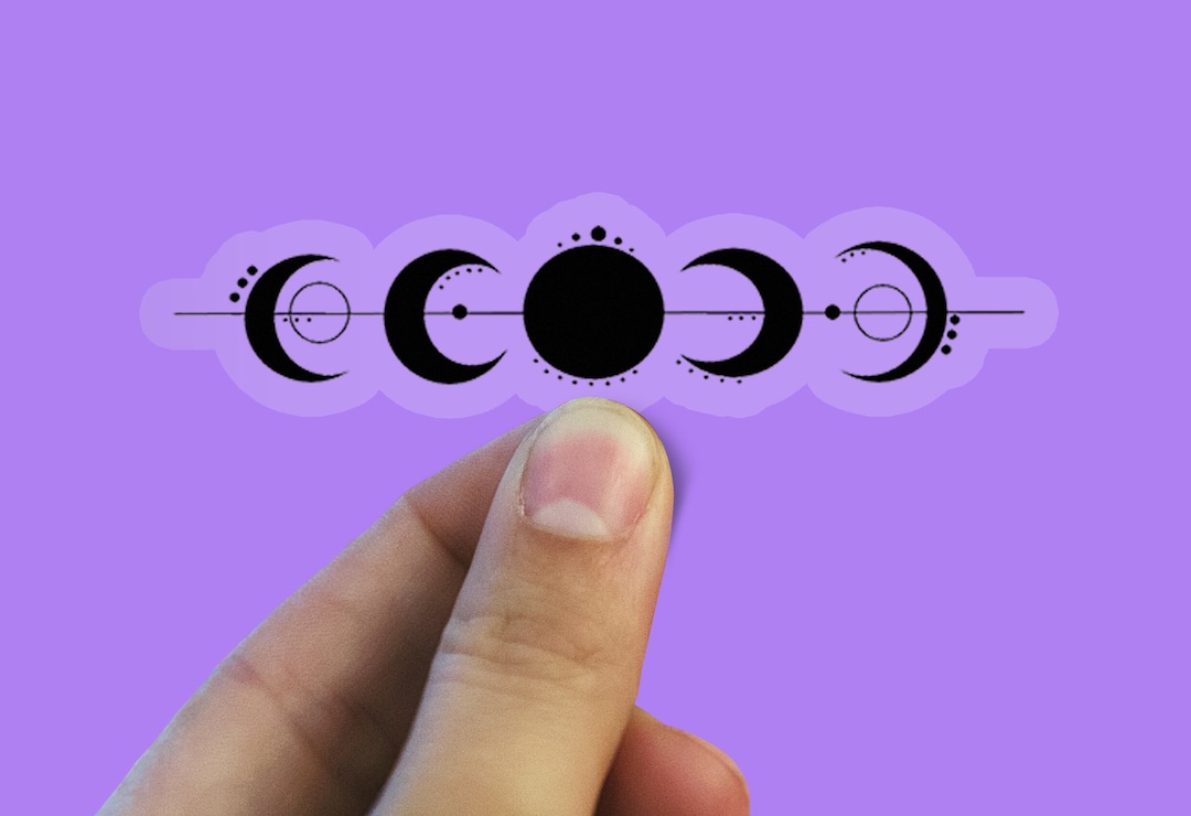 Clear Moon Phases Sticker, Makes a Great Gift, Boho, Celestial