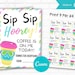 SIP SIP HOORAY Gift Tag Printable, Teacher Staff Employee School Appreciation Gift Tag Printables, Sip Sip Hooray Coffee is on me, Canva 