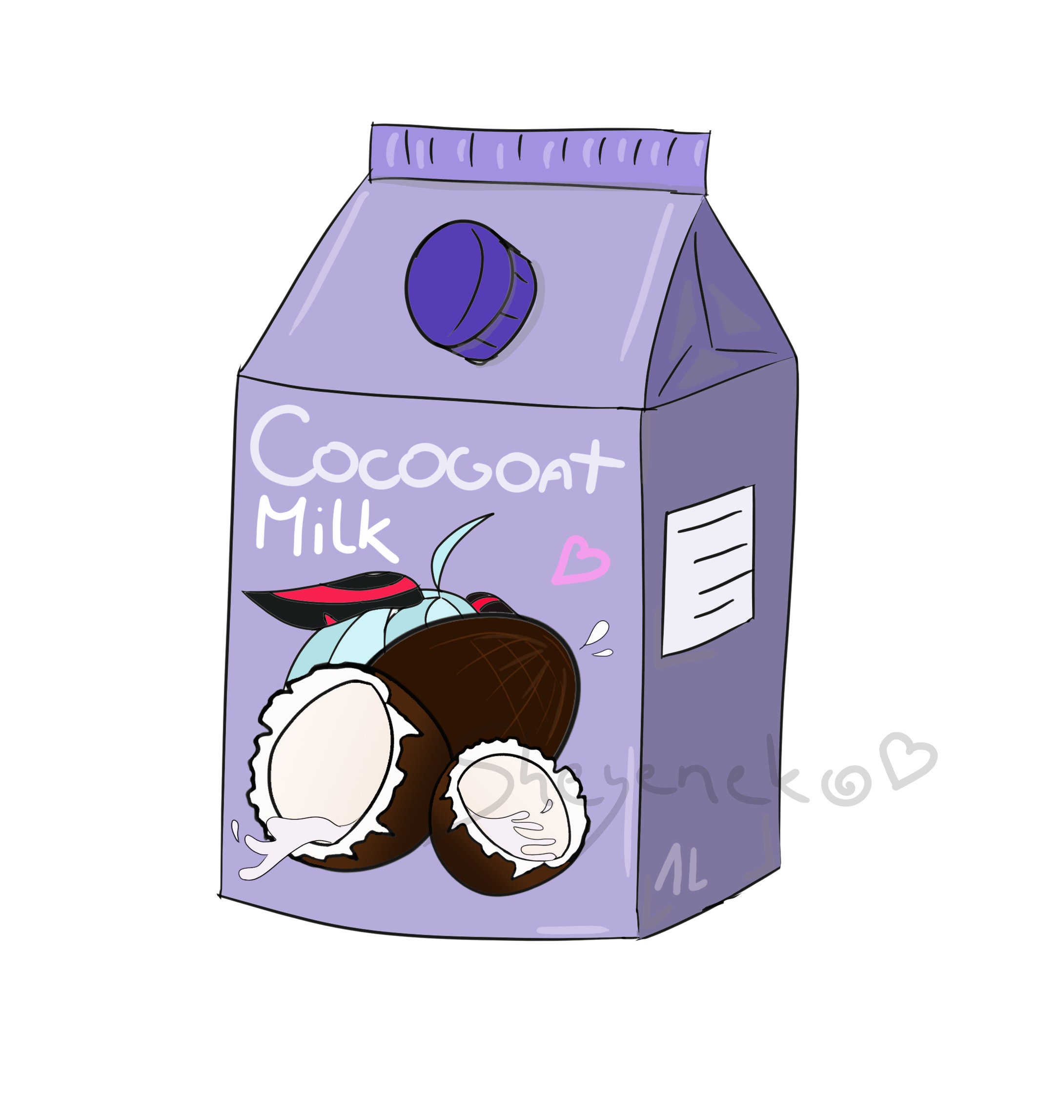 Cocogoat Milk sticker from Ganyu to Qiqi Genshin Impact | Etsy