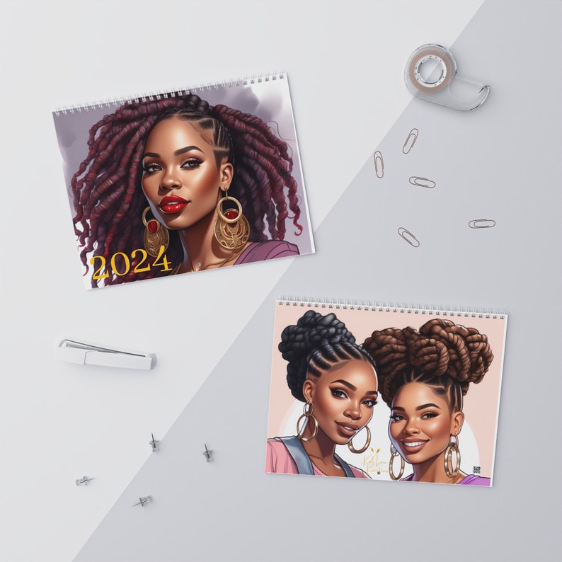 Black Woman, Affirmation Calendar for African American Women Black African Women 2025 Wall Calendar 12 Month Calendar
