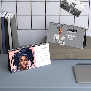 Schwarze Frau, Affirmationskalender für afroamerikanische Frauen | Black Woman Schreibtischkalender (2025er Raster)