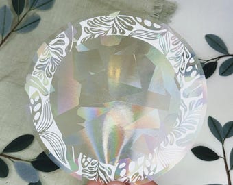 Premium Suncatchers - Tropical Wreath Sticker | Rainbow Stickers | Window Stickers