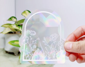 Premium Suncatchers - Flower Sticker | Rainbow Stickers | Window Stickers