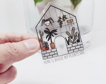 Home is Where My Plants Are Sticker: Waterproof Vinyl Decal