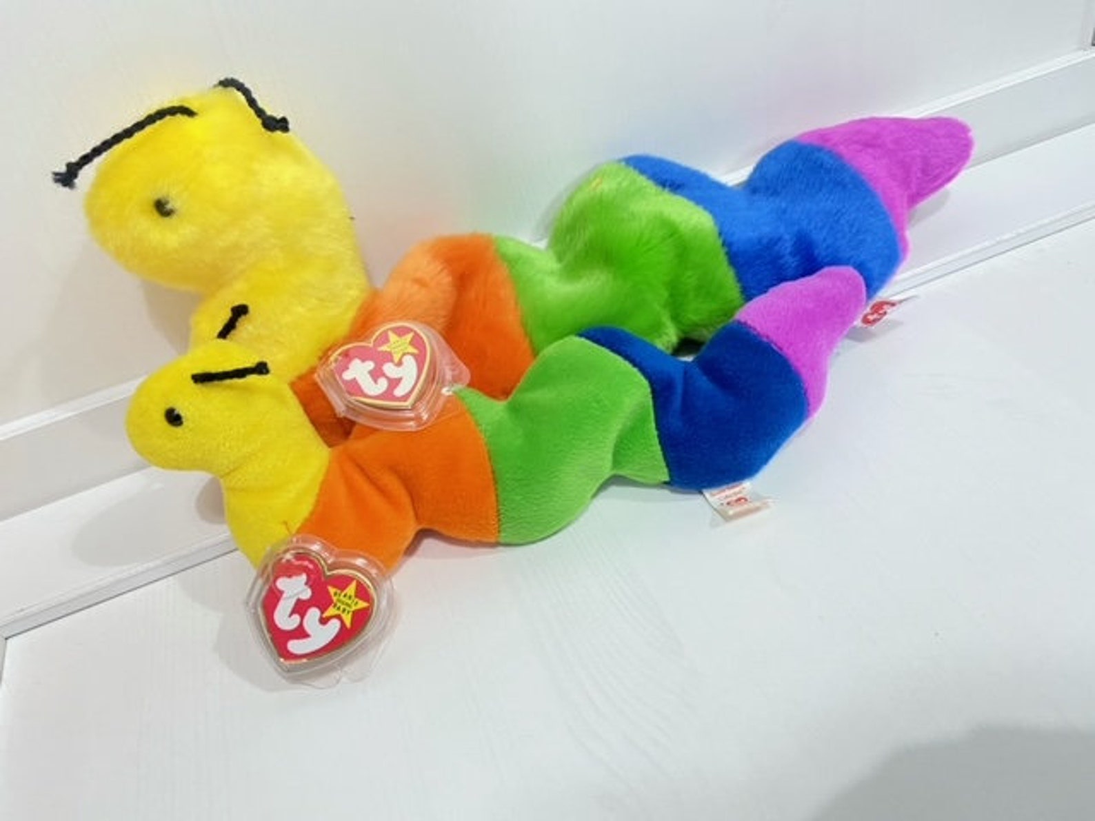 TY Beanie Buddies Inch the Inchworm 1999 Beanie Baby Retro Etsy