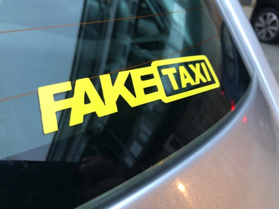 Fake Taxi Car Decal