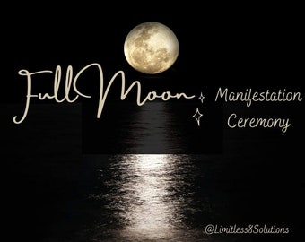 Full Moon Manifestation ritual, Same day Printable Manifestation Cheque, law of attraction, LOA, digital item, downloadable, moon rituals