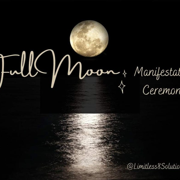 Full Moon Manifestation ritual, Same day Printable Manifestation Cheque, law of attraction, LOA, digital item, downloadable, moon rituals