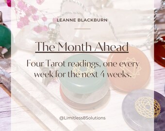 4 Tarot Readings for 4 weeks, Psychic Predictions, Spiritual Guidance, general tarot reading, blind reading
