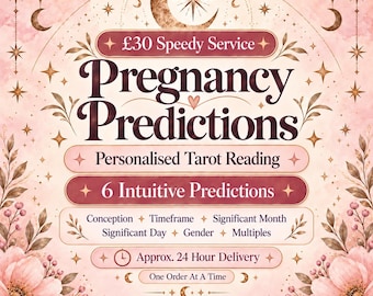 24 Hour Pregnancy Predictions | 6 Personalised Tarot & Pendulum Predictions | Digital Reading