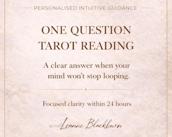 One Question Tarot Reading | Quick Clarity & Emotional Support within 24 Hours