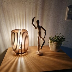 Wooden lamp, table lamp, slat lamp handmade, handcrafted, handmade,