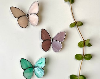 Stained glass butterfly suncatcher wall decor