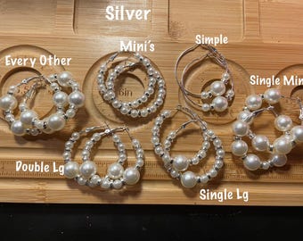 Pearl Hoop Earrings