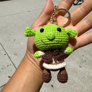 Shrek Keychain/ Crochet Keychain/Cute Amigurumi Keychain Handmade