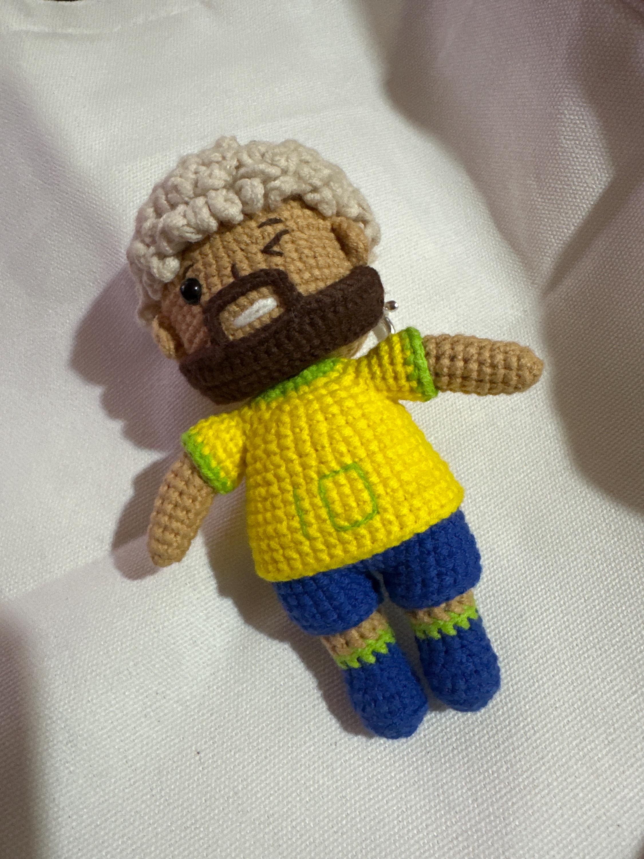 Neymar Soccer Player Keychain/ Crochet Keychain/cute Amigurumi