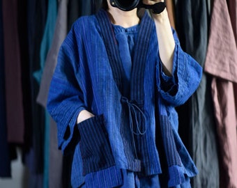 indigo kimono jacket