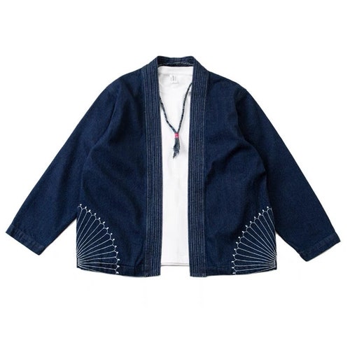 Japanese Indigo Demin Kimono Handmade 
