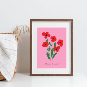 Mohnblume, Blume, Karte, Grußkarte, kleines Geschenk, Frühling, Spring, Frühlingskarten, DIN A5, bunte Geschenkidee, Digitaldruck, Deko