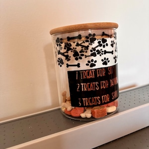 Dog Treat Jar- food storage/kitchen storage/fun gift/dog owner gift/air tight storage