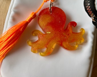 Octopus Bag Charm/Luggage Tag-Handmade-colour variety- perfect gift-handmade gift