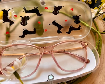 Sausage Dog Themed Glasses Case-Accessory/birthday/sausage dog