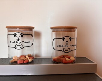 Good Boy/Girl Dog Treat Storage Jars