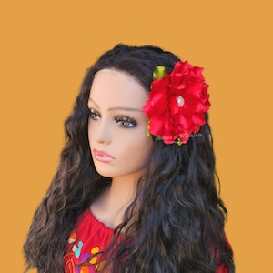 Mexican Floral Headpiece, Mexican Hair Clip for Women, Traditional Mexican Accessories, Quinceañera Flower Headpiece, Maternity Headpiece