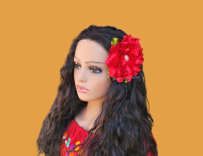 Mexican Floral Headpiece, Mexican Hair Clip for Women, Traditional