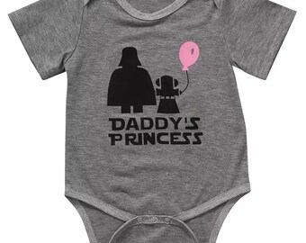 Daddys Little Princess Baffle White Baby Onesie Baby Girl Star Wars Inspired Onesie Daddys Little Princess Baffle White Baby Onesie Baby Girl Star Wars Inspired Onesie