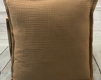 Kissenbezug aus Tripple Musselin Kakao  40x40 50x50 40x60 80x80