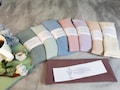 Muslin eye pillow with lavender/rapeseed filling for yoga, meditation and self-care - a small Mother's Day gift product logo