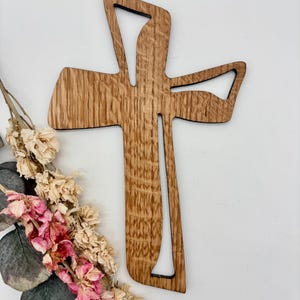 First Communion Cross - Oak Cross - Church - Faith - Baptism - Baby - Child - Nursery
