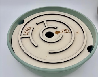 Activity board spiral - labyrinth - fine motor skills Montessori game - made of wood