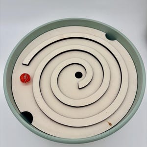 Activity board spiral - labyrinth - fine motor skills Montessori game - made of wood