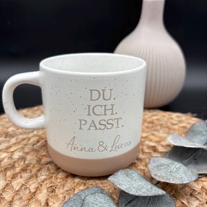 Tasse à café avec anse - tasse à café personnalisée - avec cœur - faite à la main pour les amateurs de café - cadeau unique