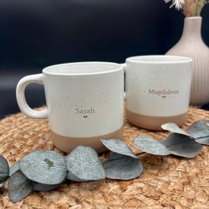 Tasse à café avec anse - tasse à café personnalisée - avec cœur - faite à la main pour les amateurs de café - cadeau unique