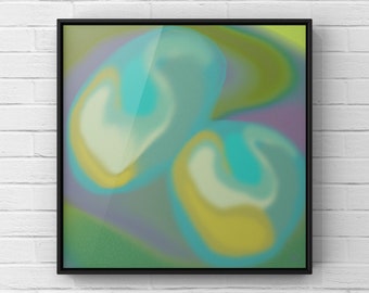 Lámina artística abstracta Aura, decoración de pared original (descarga digital)