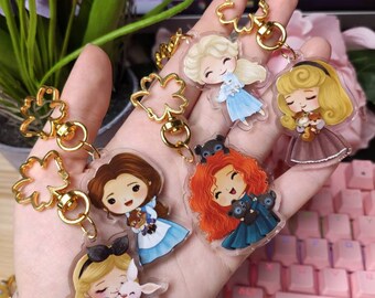 Custom Handmade Llaveros De Princesa Disney-varios caracteres disponibles
