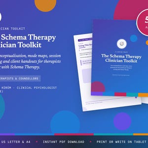 Schema Therapy Worksheets for Therapists | Case Conceptualization, Mode Map & Clinician Toolkit | Printable PDF