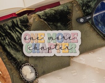 One More Chapter Sticker: Book Lover Gift, Rainbow Vinyl