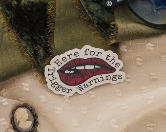 Spicy Romance Sticker: Trigger Warning Bookish Kindle Decal