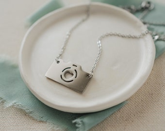 Dainty Camera Necklace: Minimalist Photographer Gift, Gold or Silver