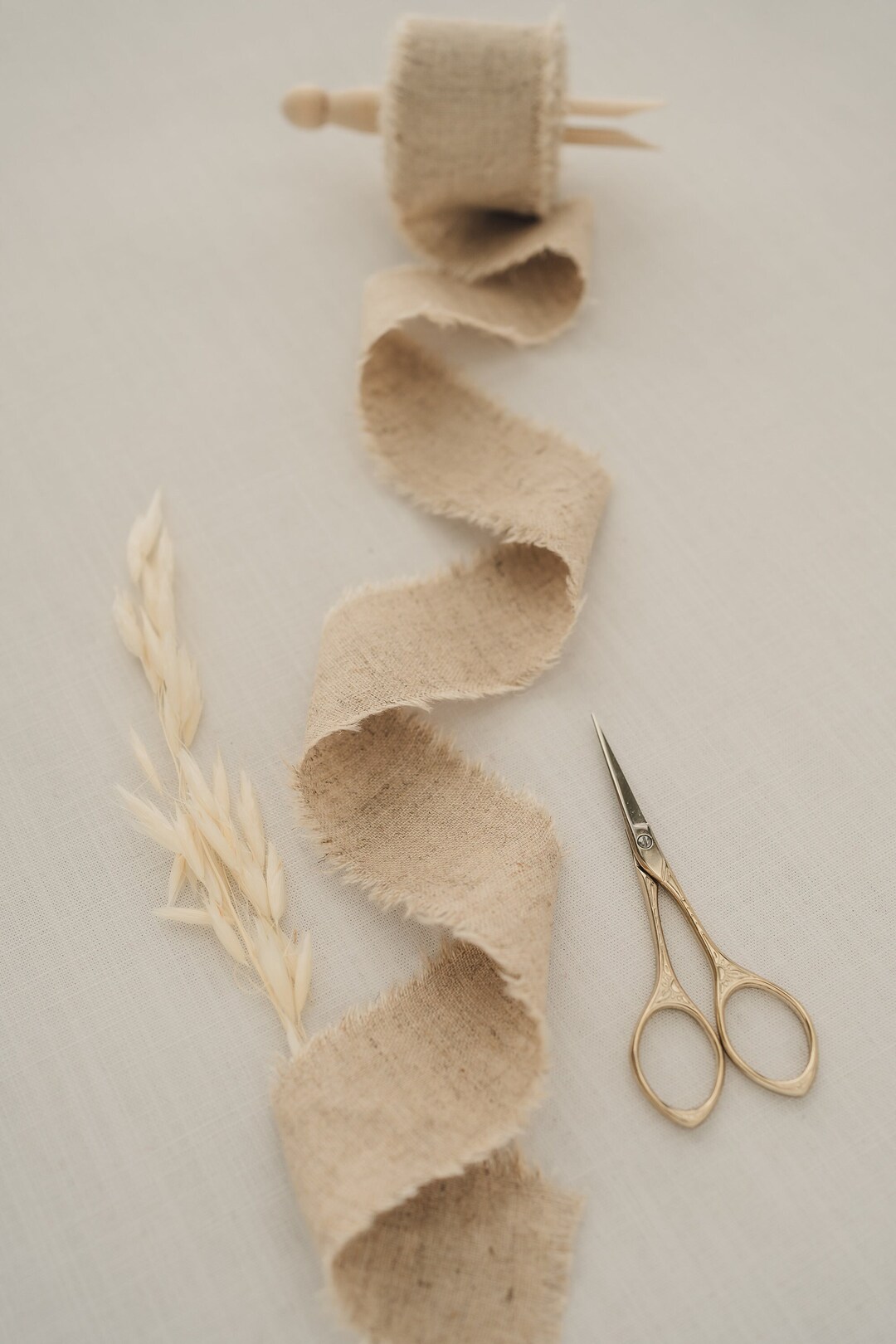 Cotton Linen Ribbon Sample, 1.5 X 12 Color Swatch Ribbon Sample