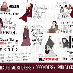 Islamic Goodnotes Stickers, Islamic Digital Planner Stickers, Hijab Digital Stickers, Muslimah Digital Sticker, Goodnotes Stickers, Islamic2