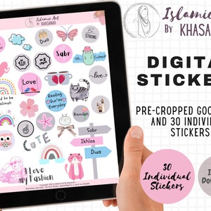 Islamic Digital Planner Stickers, Islamic Goodnotes Stickers, Hijab Digital Stickers, Muslimah Digital Stickers, Goodnotes Stickers, Islam-4