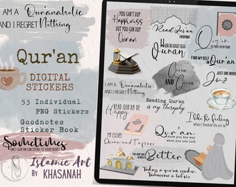 Quran Quote Digital Stickers, Quran Goodnotes Stickers, Quran Digital Stickers, Muslim Digital Sticker, Goodnotes Stickers, Quran Stickers