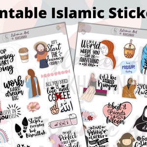 Islamic Quote Printable PLANNER Muslimah stickers - Hijab Stickers - Islamic Stickers - islamic planner accessories, islamic Hijab planner