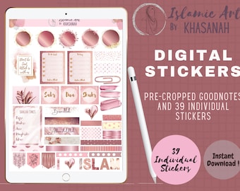 Islamic Digital Planner Stickers, Islamic Goodnotes Stickers, Hijab Digital Stickers, Muslimah Digital Stickers, Goodnotes Stickers, Islam-5